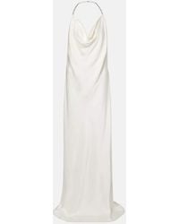 Stella McCartney - Crystal-Embellished Satin Gown - Lyst