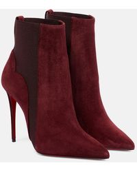 Christian Louboutin - Chelsea Chick Suede Ankle Boots - Lyst