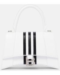Balenciaga - X Adidas Hourglass Small Leather Tote Bag - Lyst