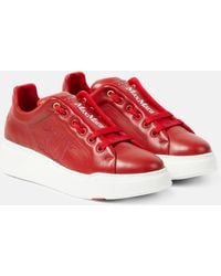 Max Mara - Maxi Leather Sneakers - Lyst