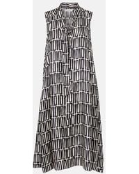 Max Mara - Robe Midi Jackie En Serge De Soie - Lyst