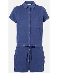 Melissa Odabash - Border Cotton-Blend Playsuit - Lyst