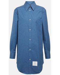 Thom Browne - Hemdblusenkleid aus Baumwolle - Lyst