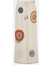 ALÉMAIS - Elma Crochet Embroidered Cotton Maxi Skirt - Lyst