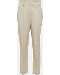 Brunello Cucinelli - Cotton-blend Slim Pants - Lyst