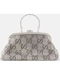 Gucci - Gg Medium Crystal-Embellished Clutch - Lyst
