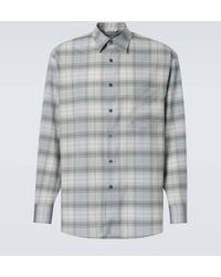 AURALEE - Checked Wool Shirt - Lyst