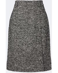 Dolce & Gabbana - Wool, Silk, And Alpaca-Blend Tweed Pencil Skirt - Lyst