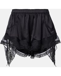Isabel Marant - Shorts Ildana Aus Einem Seidengemisch Mit Spitze - Lyst