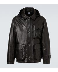C.P. Company - Lens Leather Jacket - Lyst