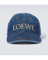 Loewe - Gorra De Denim Con Logo - Lyst