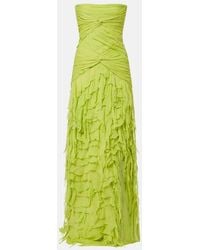Blumarine - Ruffled Georgette Maxi Dress - Lyst