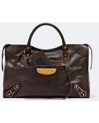 Balenciaga - Le City Uptown Medium Leather Top-Handle Bag - Lyst