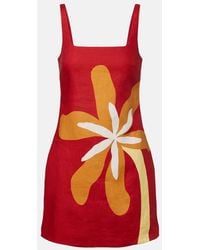 Cala De La Cruz - Siela Floral Linen Minidress - Lyst