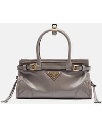 Prada - Bonnie Mini Leather Top-Handle Bag - Lyst