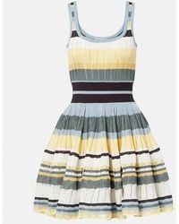 Alaïa - Knitted Striped Minidress - Lyst