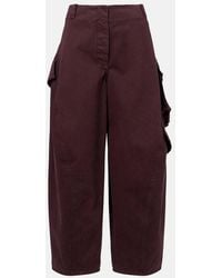 Alaïa - Cotton Twill Cargo Pants - Lyst