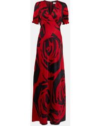 Diane von Furstenberg - Walker Floral Maxi Dress - Lyst