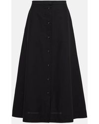 TOTEME - High-Rise Cotton Maxi Skirt - Lyst