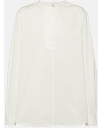 TOTEME - Cotton Twill Blouse - Lyst