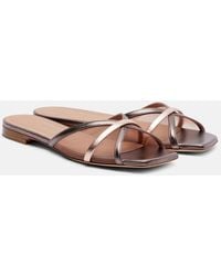 Malone Souliers - Perla Leather And Mesh Slides - Lyst