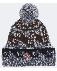 Moncler - Fair Isle Wool And Alpaca-Blend Beanie - Lyst