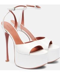 AMINA MUADDI - Aya 155 Patent Leather Platform Sandals - Lyst