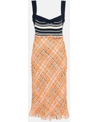 Marni - Patterned Cotton-Blend Midi Dress - Lyst