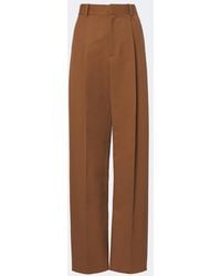 Tod's - Cotton Wide-Leg Pants - Lyst