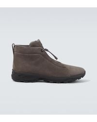 ZEGNA - Triple Stitch Vetta Suede Sneakers - Lyst