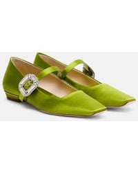 Roger Vivier - Belle Vivier 25 Satin Mary Jane Flats - Lyst