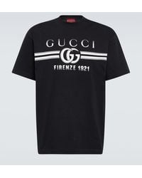 Gucci - T-Shirt Aus Baumwolljersey Mit Print, Grösse - Lyst