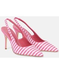 Manolo Blahnik - Pumps Slingback Allurafia 90 A Righe - Lyst