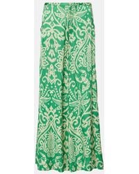 Poupette - Clea Printed Wide-Leg Pants - Lyst