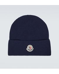 Moncler - Logo Ribbed-knit Cotton Beanie - Lyst