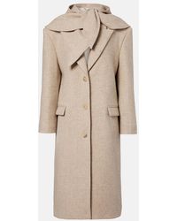 Magda Butrym - Scarf-Detail Wool And Silk Coat - Lyst