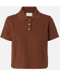 Saint Laurent - Cassandre Cotton Pique Polo Shirt - Lyst