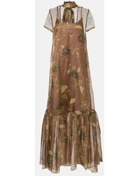 STAUD - Calluna Floral Organza Maxi Dress - Lyst