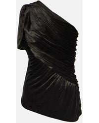 Rick Owens - Lilies Amira One-Shoulder Velvet Top - Lyst