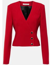 Alessandra Rich - Pleated Wool Blazer - Lyst
