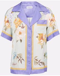 Self-Portrait - Floral Twill Shirt - Lyst