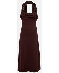 Rebecca Vallance - Isla Scarf-Detail Midi Dress - Lyst