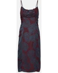 Dries Van Noten - Floral Jacquard Midi Dress - Lyst