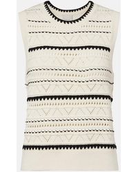 Varley - Athena Pointelle Cotton Sweater Vest - Lyst