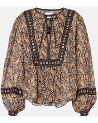 Isabel Marant - Bedruckte Bluse Gayle Aus Baumwoll-Voile - Lyst