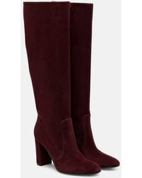 Gianvito Rossi - Glen 45 Suede Knee-High Boots - Lyst