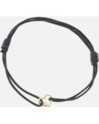 Aliita - Corazon Brillante Mini 9kt Gold Cord Bracelet With Enamel And Diamond - Lyst