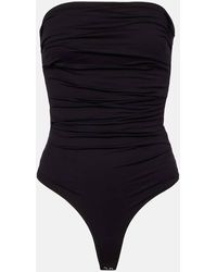 Agolde - Gwyneth Ruched Open-Back Bodysuit - Lyst