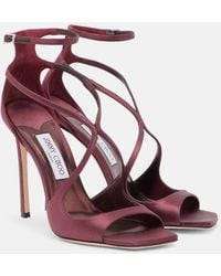 Jimmy Choo - Sandalen Azia 110 Aus Satin - Lyst