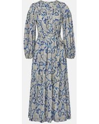 Ulla Johnson - Seraphina Printed Cotton-Blend Midi Dress - Lyst